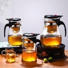 Heat Resistant Glass Teapot Tea Infuser Filter Heatable Scented Tea Container