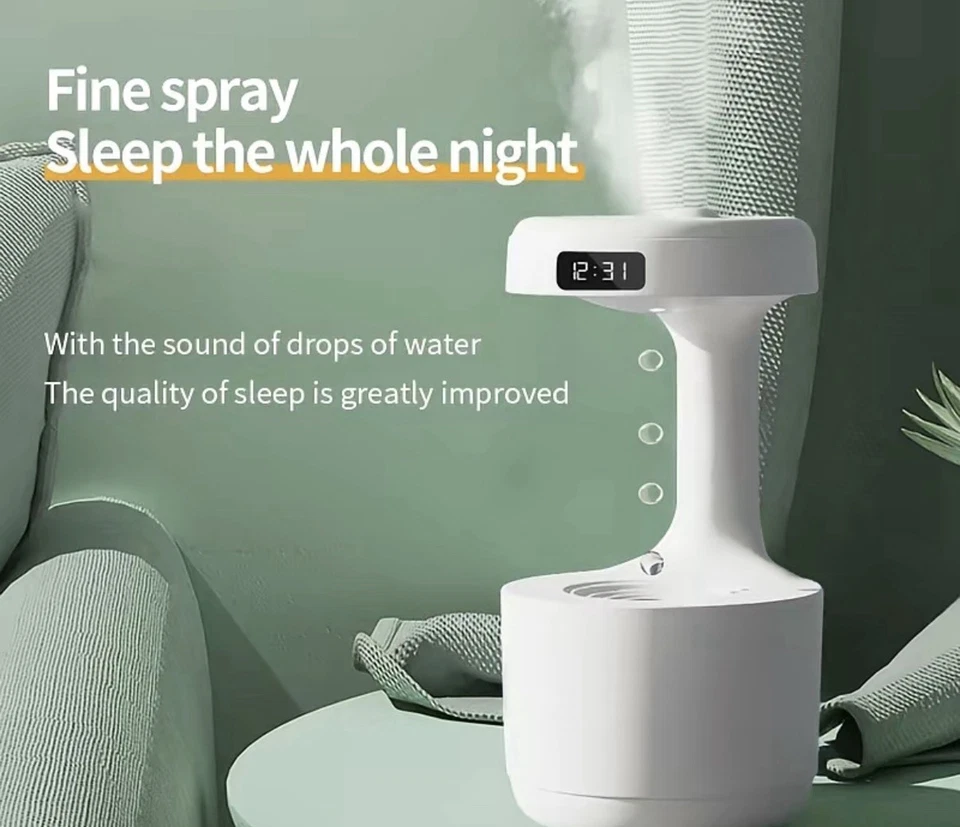 Anti-Gravity Humidifier with Clock & Aroma Diffuser – Large Capacity, Quiet - Image 4 of 4