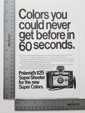 Polaroid Super Shooter Camera Vintage Photography Ephemera Magazine Print Ad