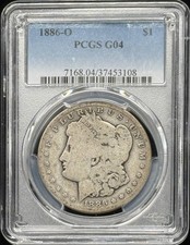 1886 O Morgan Silver Dollar PCGS G-4