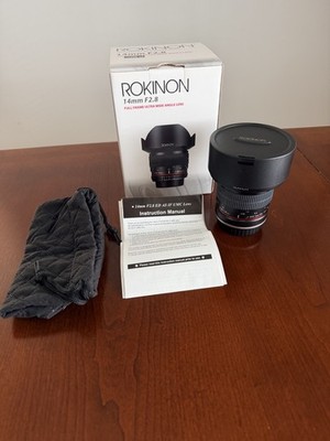 Rokinon 14mm F/2.8 full frame ultra wide for Canon AE