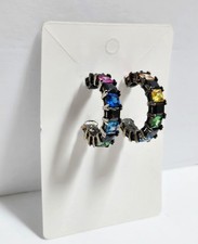 Kurt Geiger London Checkerboard Crystal Hoop ...