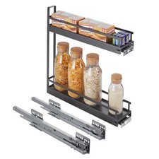 Kesseböhmer 15er-Unterschrankauszug ARENA Style anthrazit 2-etagig 90° 3D-Adjust