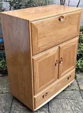 VERY  CLEAN ERCOL WRITING BUREAU DESK/CABINET  -  MINT CONDITION 2 MAN DELIVERY