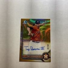 2022 Bowman Chrome Draft Trey Dombroski III 1st Auto /50 Gold Wave⚾️