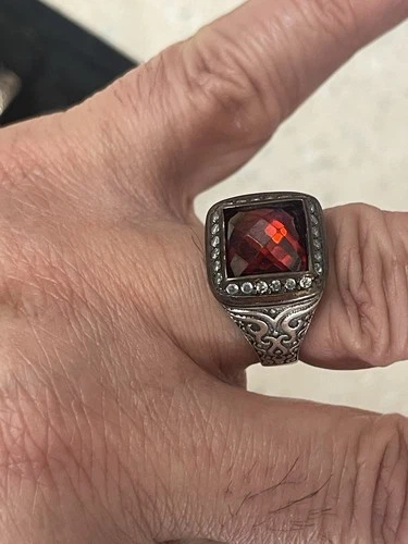 Antique Vintage HANDMADE 925  Silver MEN Ring 10 Gram SIZE 9