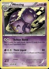 Weezing Uncommon XY Fates Collide 28/124 Psychic Pokemon Card
