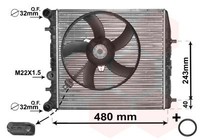 Van Wezel 76002013 KüHler, MotorküHlung FüR Seat Skoda Vw