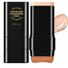 Foundation Stick,2 in 1 Dual-Ended Long-Lasting Waterproof Concealer Korean Fo