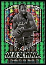 2019-20 Panini Mosaic #7 Moses Malone Old School Mosaic Green