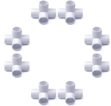 8-Pack 1 in. 4-Way PVC Elbow ASTM SCH40 Furniture-Grade Fittings