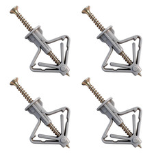 100 Pcs Drywall Anchors, Hollow-Wall Anchors with Screws