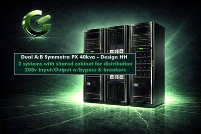 TWO APC Symmetra PX 208v 40kva ISX80K40FR3NXF2PD UPS w/Bypass PDU #NewBatt+Wrty