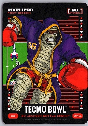 Bo Jax Battle Arena Tecmo Bowl - BASE BRAWL Rockhead #220 - Chris Doleman
