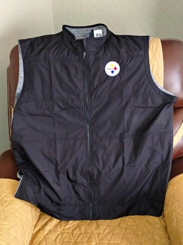 Cutter & Buck Stealth Eco Hybrid Quilted Full Zip Vest Black/Gray 4XL - product listing photo