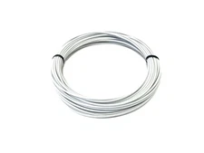 WHITE Vinyl Coated Wire Rope Cable,1/16 - 3/32, 7x7, 100 Ft Coil