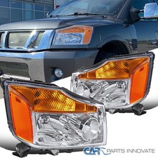 Fits 2004-2015 Titan 2004-2007 Armada Headlights Assembly Lamps Leftright