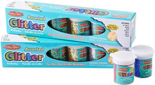 Creative Arts by Glitter Set, 3/4 Ounce Bottles, 2 Each of Red, Blue, Green, Go