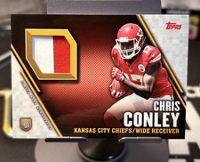 2015 TOPPS FOOTBALL - CHRIS CONLEY - ROOKIE PATCH CARD - TRP-CC - CHIEFS ROOKIE. rookie card picture