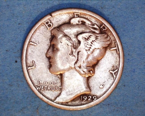 1929-S Mercury Head Silver Dime FINE  **107-6B