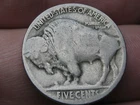 1914 D Buffalo Nickel 5 Cent Piece- Denver, About Good Reverse Details