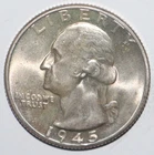 1945 Washington Quarter CHOICE BRILLIANT UNCIRCULATED (L118)