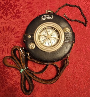 Vintage DETEX Newman Watchman Guardsman Time Clock With Strap UNTESTED NO KEY