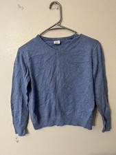 Gap Kids Blue V Neck Sweater Size Medium Cotton Organic