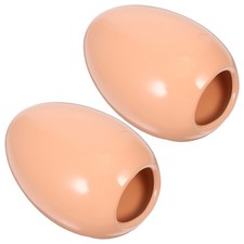  2 Pcs Hamster Pet Supplies Mushroom Ceramic Hideout Small Nest Cooling