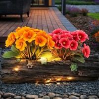 Solarlampe Leuchte Gartenlampe AußEnleuchte Dekoraton IP44 Baumstamm Bepflanzbar