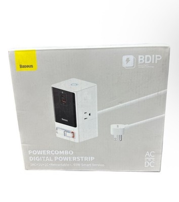 Baseus 65W GaN5 Pro Desktop Charger 2500W 3AC Fast Charging Power Strip Station