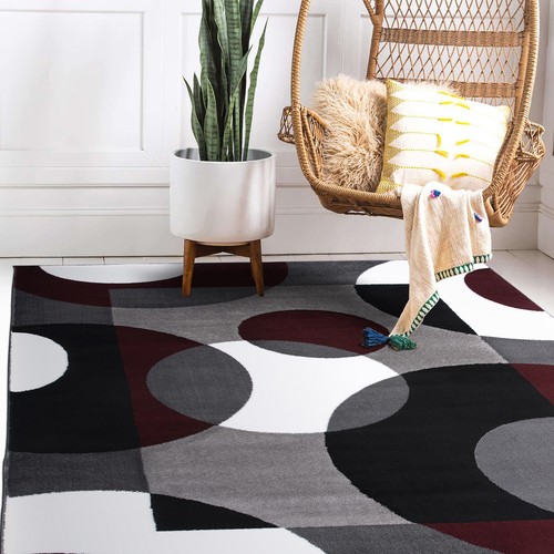 Rugshop Area Rug Modern Geometric Carpet Rugs for Dining Room Turkish Rugs 6x9 - Picture 8 of 11