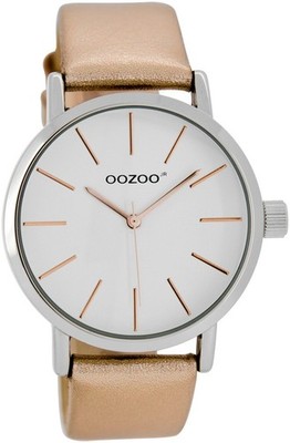 SALE Oozoo Damenuhr Lederband Ø40mm rose`goldmetallic/rose` JR278