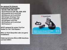 TomTom Sat Nav Mount with Charging Cable for GO Premium (X) GO Discover 5 and 6 inch