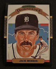 1987 Donruss Diamond Kings Jack Morris Baseball Card 13 Tigers HOF Pitcher VG OC