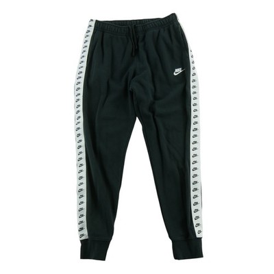 Nike Jogging Repeat Logo Tape Club Sportswear Swoosh Herren Größe M Schwarz #QWE762
