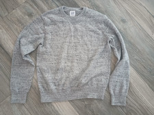 Gap Kids Crew Neck Sweater Heathered Gray Waffle Knit Size Large 10-11