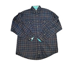 Vintage 90s Outdoor Exchange Men  s Tall M Green Plaid Flannel Lumberjack Rugged