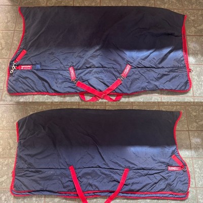 6'3 Rambo Horseware Wug High Neck Heavyweight Stalldecke Navy Blau