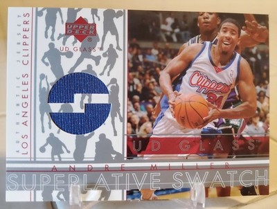 2003 Upper Deck ANDRE MILLER Game-Worn Jersey Card RELIC LA CLIPPERS UTAH UTES