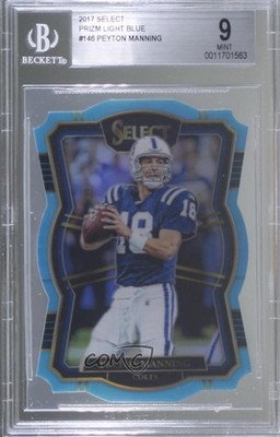 2017 Panini Select Light Blue Prizm 18/99 Peyton Manning #146 BGS 9 MINT HOF 1j6