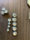 Vintage Glass Signal Reflector Button Lot Patent Pending 1930s Old Sign Marker