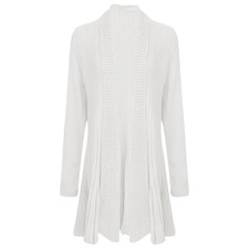 Women Long Knitted Cardigan Classic Solid Colour Knitwear Coat with Full Sleeves