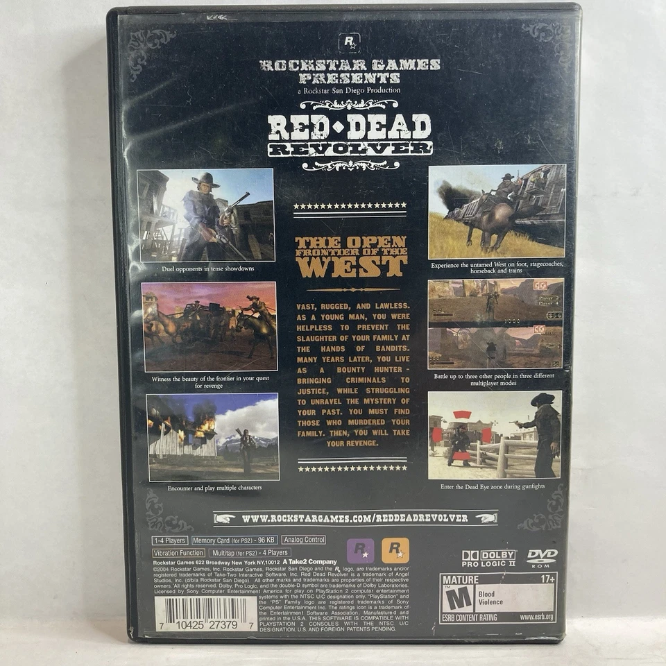 Red Dead Revolver (PlayStation 2, PS2 2004) Complete CIB - Tested Good Condition - Image 2 of 4