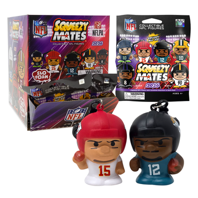 NFL 2026 Series 8 Squeezy Mates 24 Unopened Foil Packs with