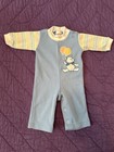 Vintage Health-Tex Baby Blue Romper 6 months Bears With Balloons Snap Legs — photo 1