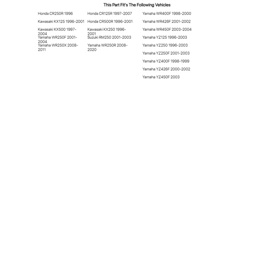 Race Tech Fork Seals For Yamaha YZ250F 2001-2003 Foto 2 de 3