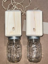 2 LARGE Hand Made carpenter bee traps Mason J...