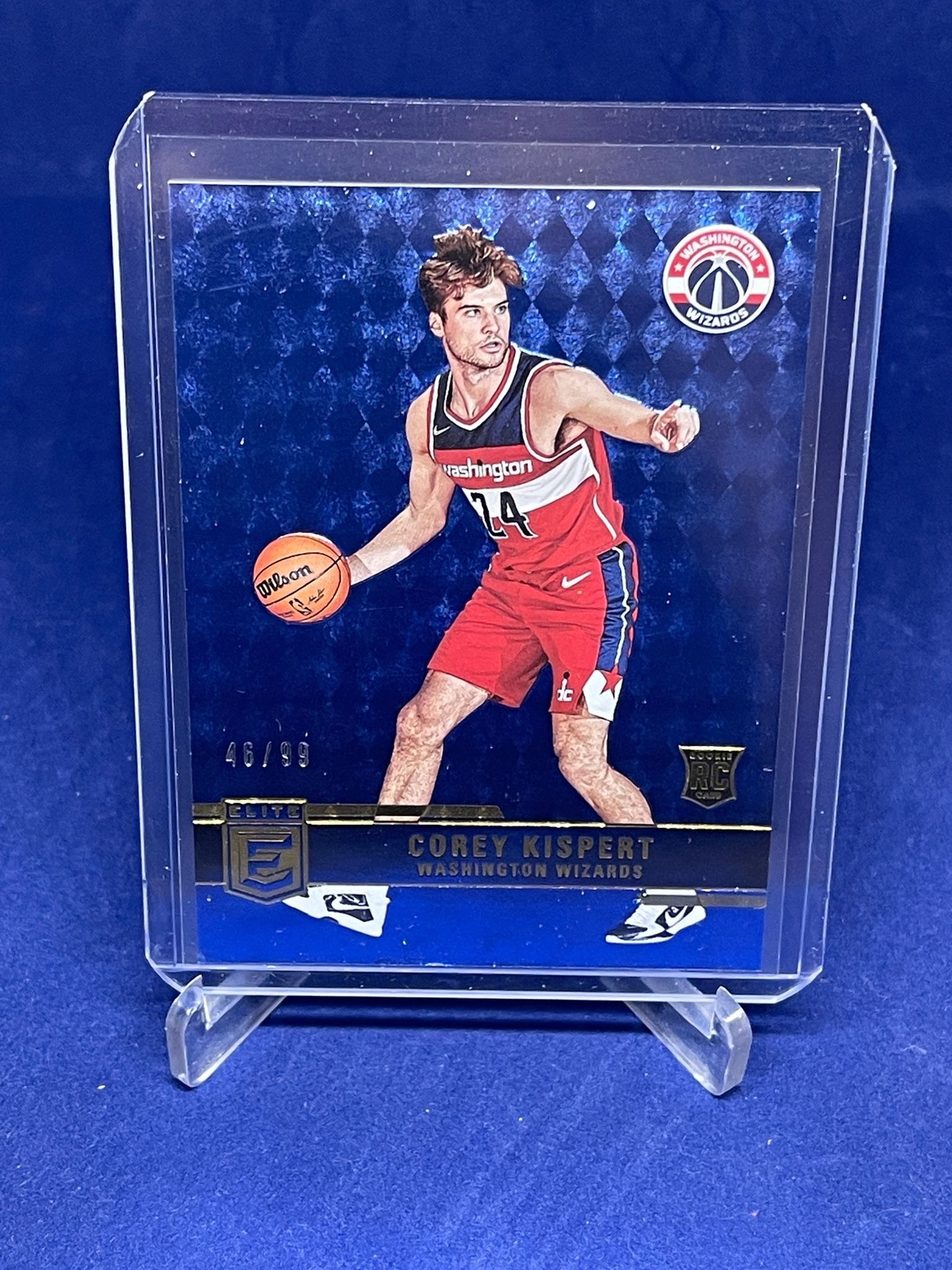 COREY KISPERT 2021-22 PANINI DONRUSS ELITE BLUE ROOKIE RC #D 46/99