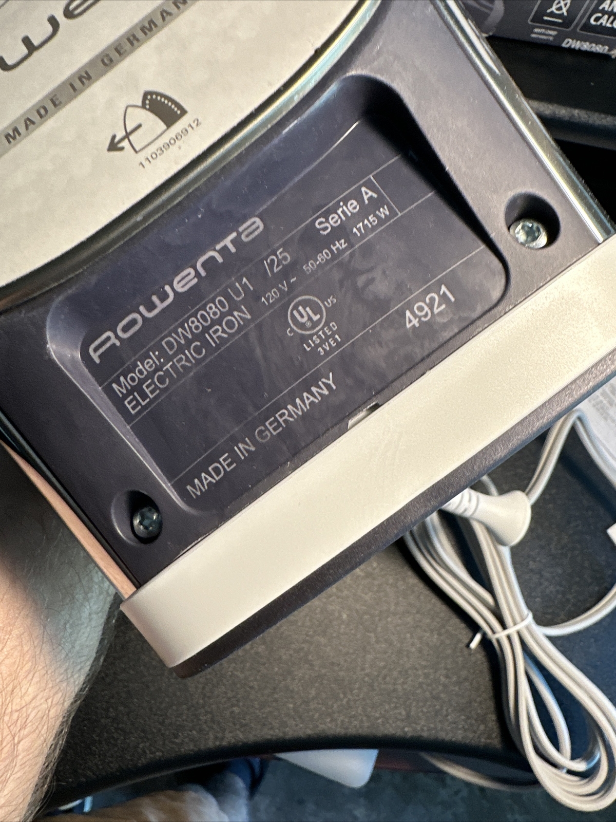 Rowenta DW8080 Pro Master 1700-Watt Micro Steam Iron Stainless Steel